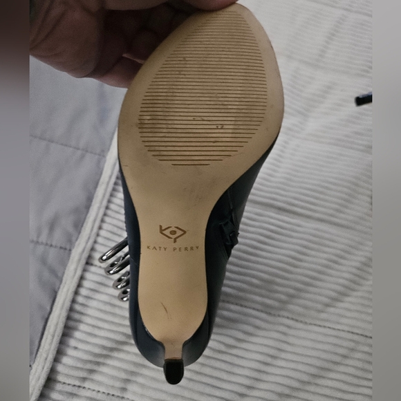 Katy Perry Navy Ankle Boots with Silver Accents Size 8 - Picture 6 of 9